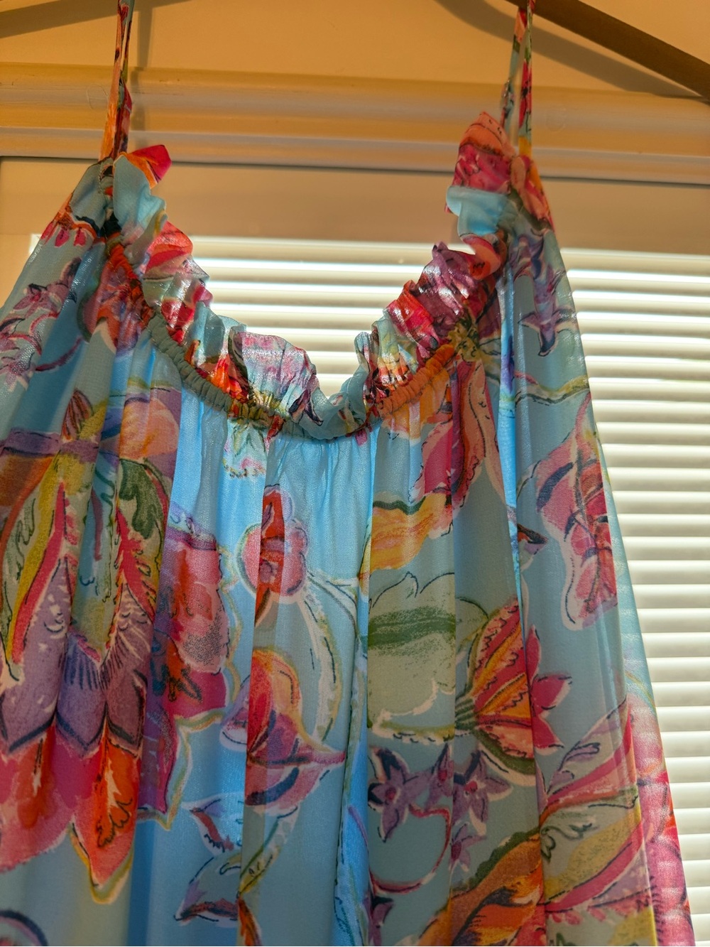 Nicole Miller Watercolor Floral Maxi Dress - Picture 6 of 7